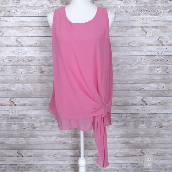 Zenana Outfitters Tops - Zenana Womens Sleeveless Top M Tie Pink 554A